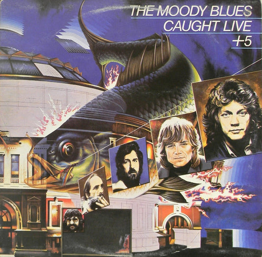 The Moody Blues : Caught Live +5 (2xLP, Album, Gat)