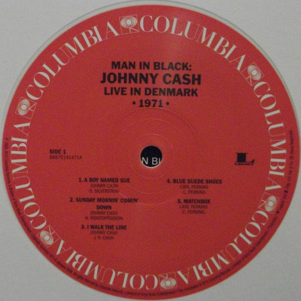 Johnny Cash : Man In Black: Live In Denmark 1971 (LP, RSD, Whi + LP, Red + Album, Ltd)