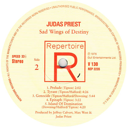 Judas Priest : Sad Wings Of Destiny (LP, Album, RE, RM, 180)