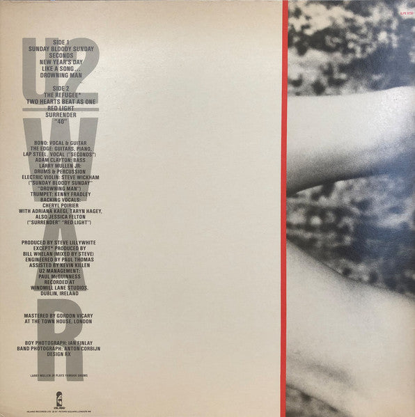 U2 : War (LP, Album, Gat)