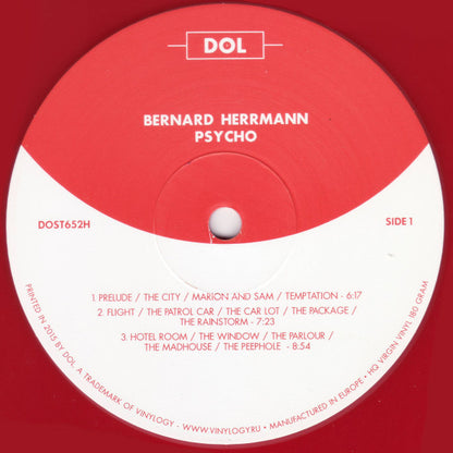 Bernard Herrmann : Psycho (The Original Film Score) (LP, Album, Mono, RE, Red)