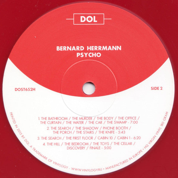 Bernard Herrmann : Psycho (The Original Film Score) (LP, Album, Mono, RE, Red)