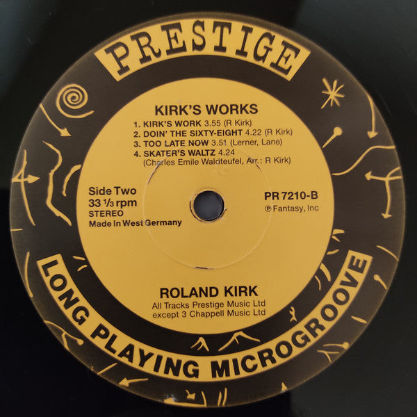 Roland Kirk With Jack McDuff* : Kirk's Work (LP, Album, RE)