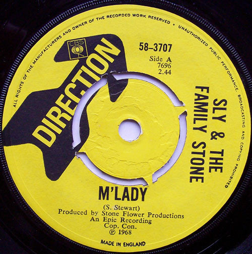 Sly & The Family Stone : M'Lady (7", Single)