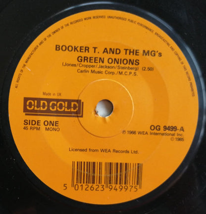 Booker T & The MG's : Green Onions / Chinese Checkers (7", Single, Mono)