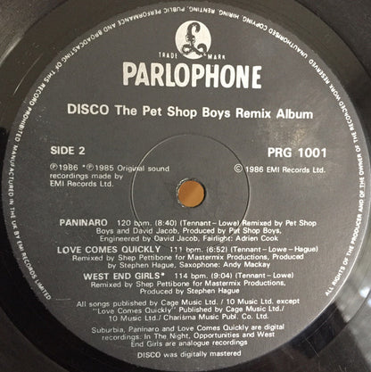 Pet Shop Boys : Disco (LP, Album, Comp)