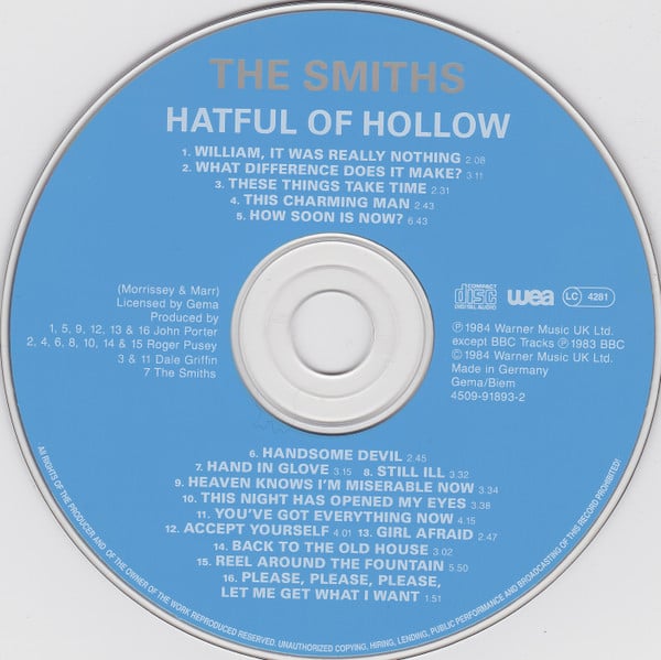 The Smiths : Hatful Of Hollow (CD, Comp, RE)