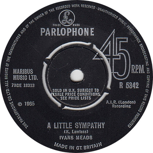 Ivans Meads : A Little Sympathy / The Sins Of A Family (7", Single)