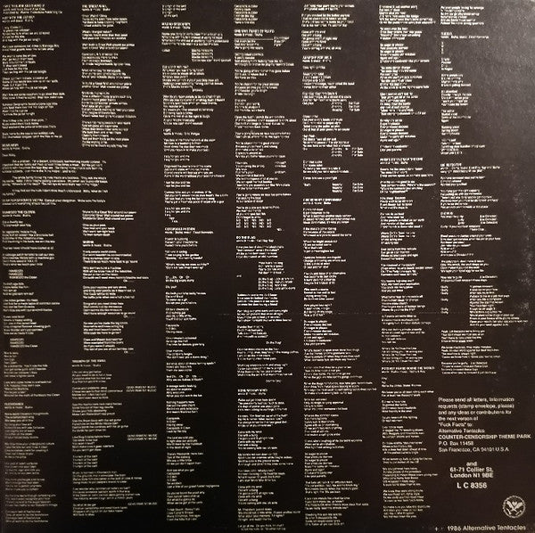 Dead Kennedys : Bedtime For Democracy (LP, Album, Gat)