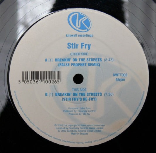 Stir Fry : Breakin' On The Streets (12")