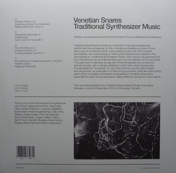 Venetian Snares : Traditional Synthesizer Music (2x12", Album)