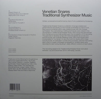 Venetian Snares : Traditional Synthesizer Music (2x12", Album)