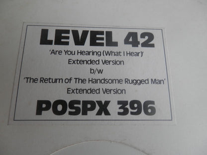 Level 42 : Are You Hearing (What I Hear)? (12", Promo)