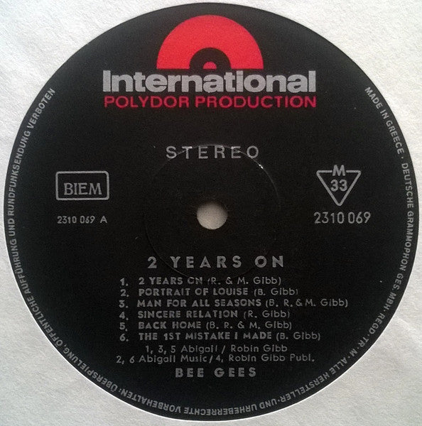 Bee Gees : 2 Years On (LP, Album)