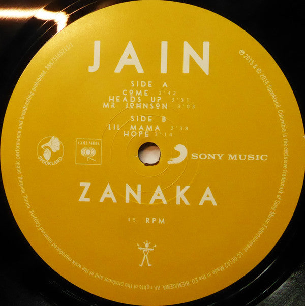 Jain (3) : Zanaka (2x12", Album)