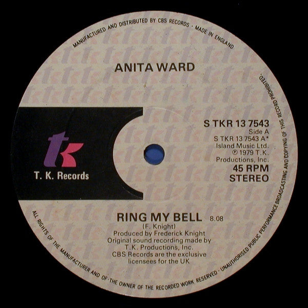 Anita Ward : Ring My Bell (12")