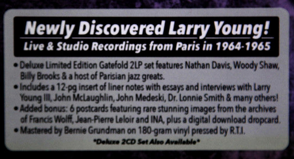 Larry Young : Larry Young In Paris: The ORTF Recordings (2xLP, Comp, Ltd, Num, 180)