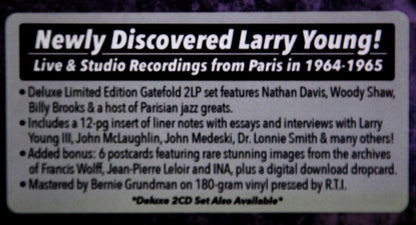 Larry Young : Larry Young In Paris: The ORTF Recordings (2xLP, Comp, Ltd, Num, 180)