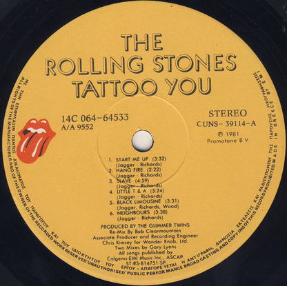 Rolling Stones* : Tattoo You (LP, Album)