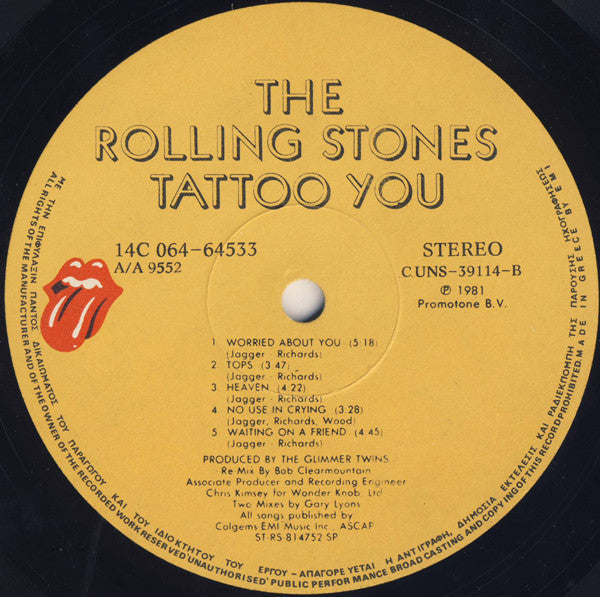 Rolling Stones* : Tattoo You (LP, Album)