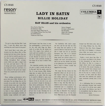 Billie Holiday With Ray Ellis And His Orchestra : Lady In Satin (LP, Album, RE, RM, 180)