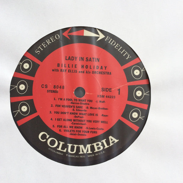 Billie Holiday With Ray Ellis And His Orchestra : Lady In Satin (LP, Album, RE, RM, 180)