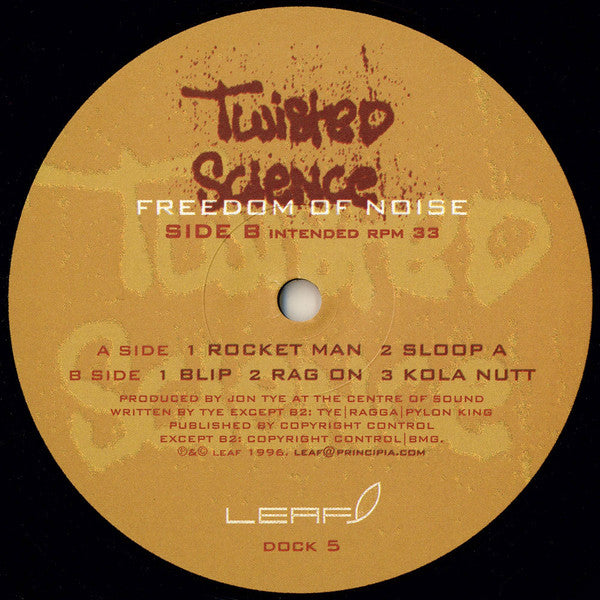 Twisted Science : Freedom Of Noise (2x12")