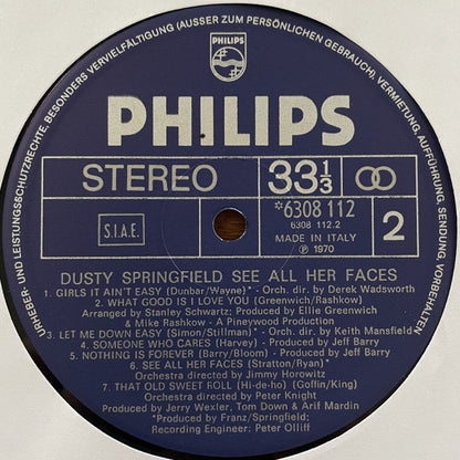 Dusty Springfield : See All Her Faces (LP, Album)