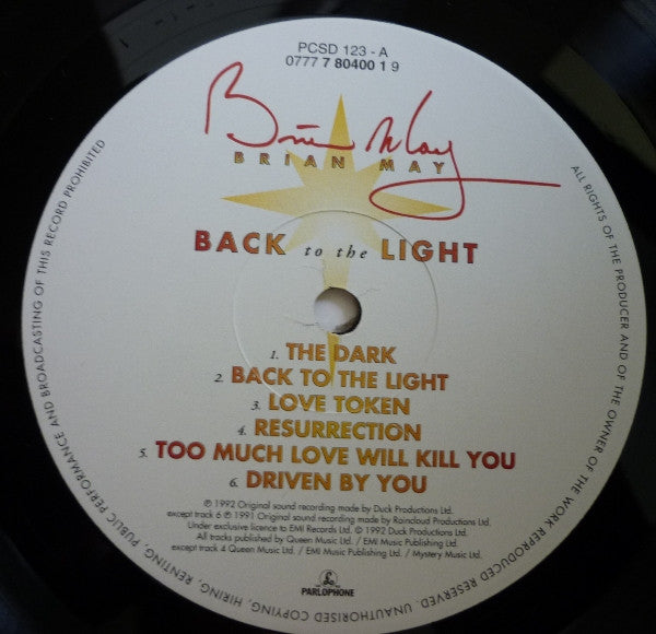 Brian May : Back To The Light (LP, Album)