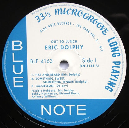 Eric Dolphy : Out To Lunch!  (LP, Album, Mono, RE, 180)