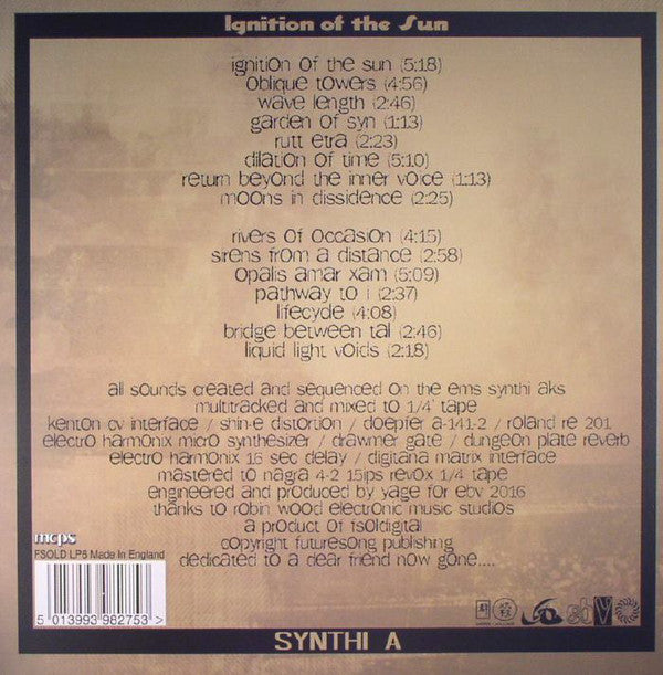 Synthi A : Ignition Of The Sun (LP, Album)