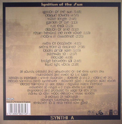 Synthi A : Ignition Of The Sun (LP, Album)