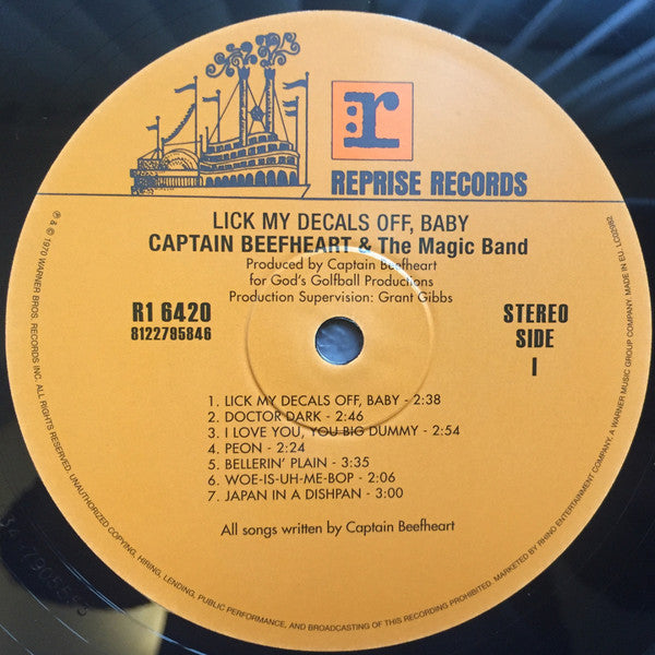Captain Beefheart & The Magic Band : Lick My Decals Off, Baby (LP, Album, RE)