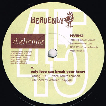 St. Etienne* : Only Love Can Break Your Heart / Filthy (7", Single)