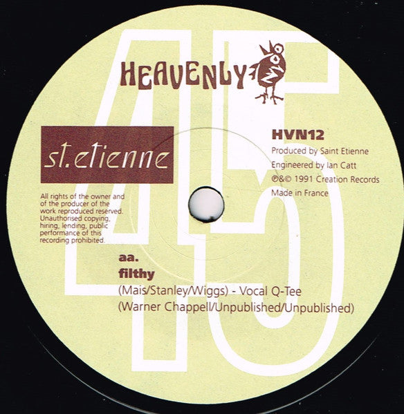 St. Etienne* : Only Love Can Break Your Heart / Filthy (7", Single)