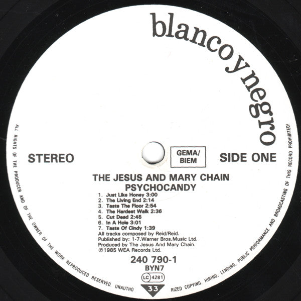 The Jesus And Mary Chain : Psychocandy (LP, Album)