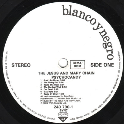 The Jesus And Mary Chain : Psychocandy (LP, Album)