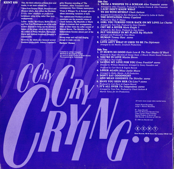 Various : Cry Cry Crying (LP, Comp, Mono)