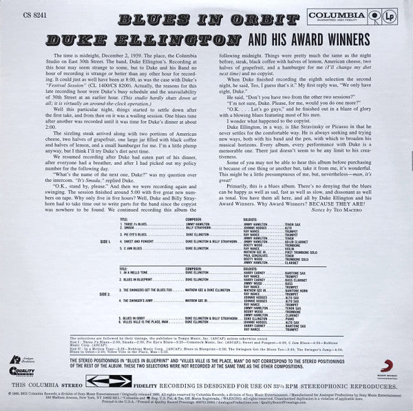 Duke Ellington : Blues In Orbit (LP, Album, RE, RM, 180)