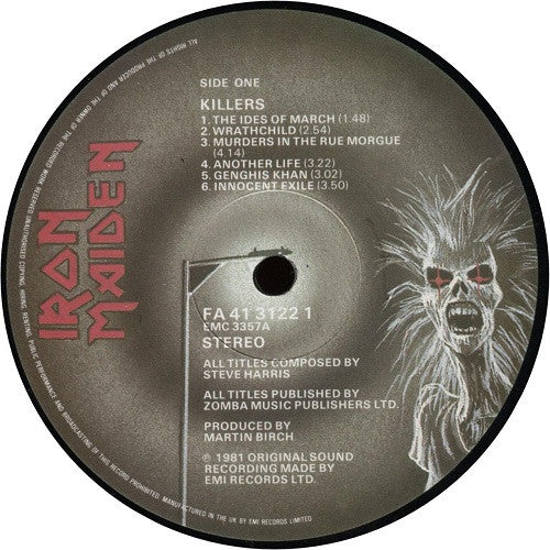 Iron Maiden : Killers (LP, Album, RE)