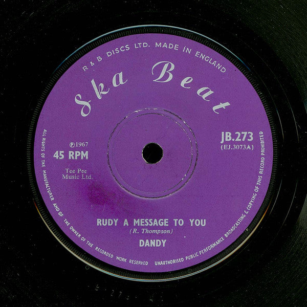 Dandy* / Dandy And His Group* : Rudy A Message To You / Till Death Do Us Part (7", Single, Sol)