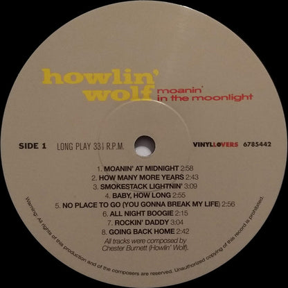 Howlin' Wolf : Moanin' In The Moonlight (LP, Album, Mono, Ltd, RE, 180)
