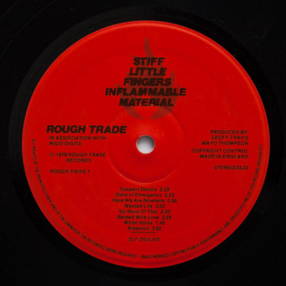 Stiff Little Fingers : Inflammable Material (LP, Album, WEA)