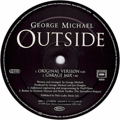 George Michael : Outside (The Mixes) (12", Maxi)