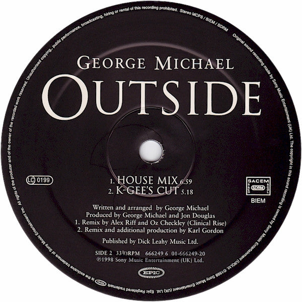 George Michael : Outside (The Mixes) (12", Maxi)