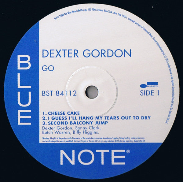 Dexter Gordon : Go! (LP, Album, RE, 180)