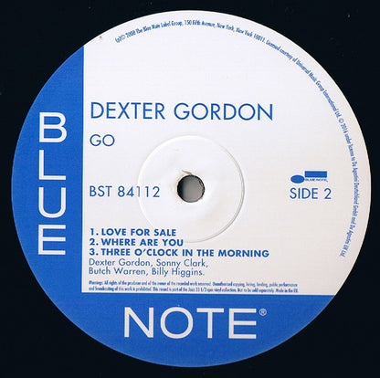 Dexter Gordon : Go! (LP, Album, RE, 180)