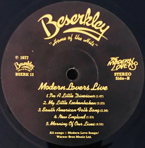 Modern Lovers* : Live (LP, Album)