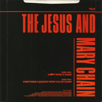 The Jesus And Mary Chain : Happy When It Rains (7", Single, Pap)