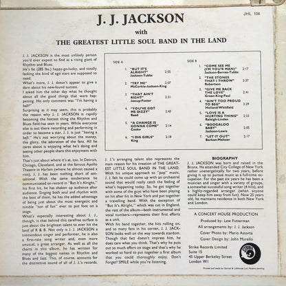 J.J. Jackson With The Greatest Little Soul Band In The Land : But It's Alright (LP, Album)